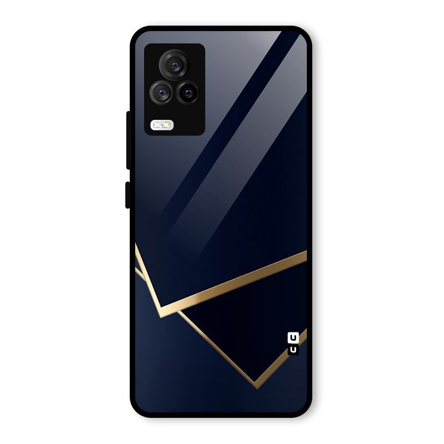 Gold Corners Glass Back Case for Vivo iQOO 7 Legend 5G