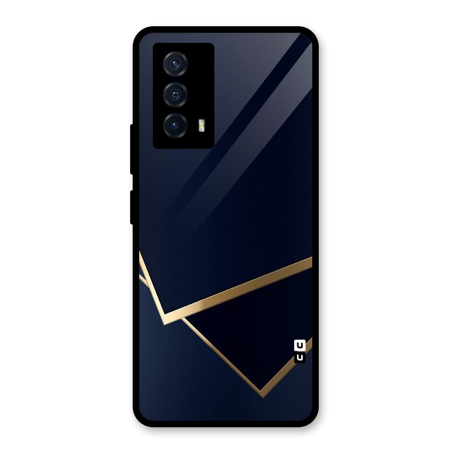 Gold Corners Glass Back Case for Vivo iQOO Z5