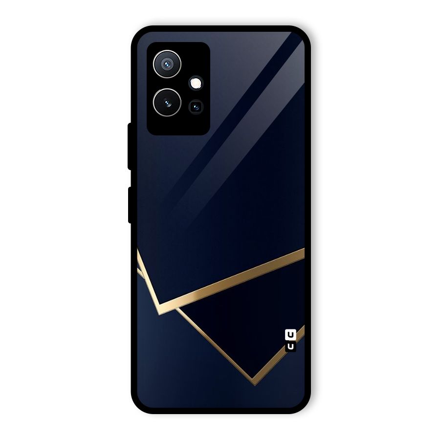 Gold Corners Glass Back Case for Vivo iQOO Z6