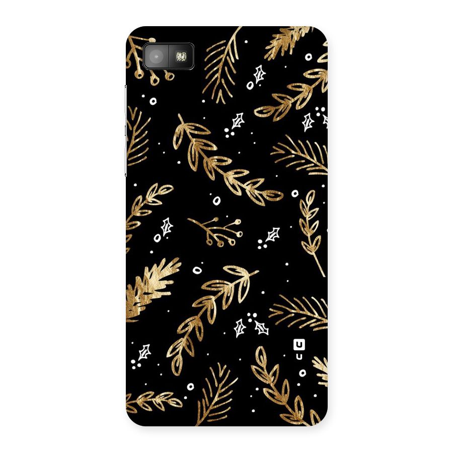 Gold Palm Leaves Back Case for Blackberry Z10