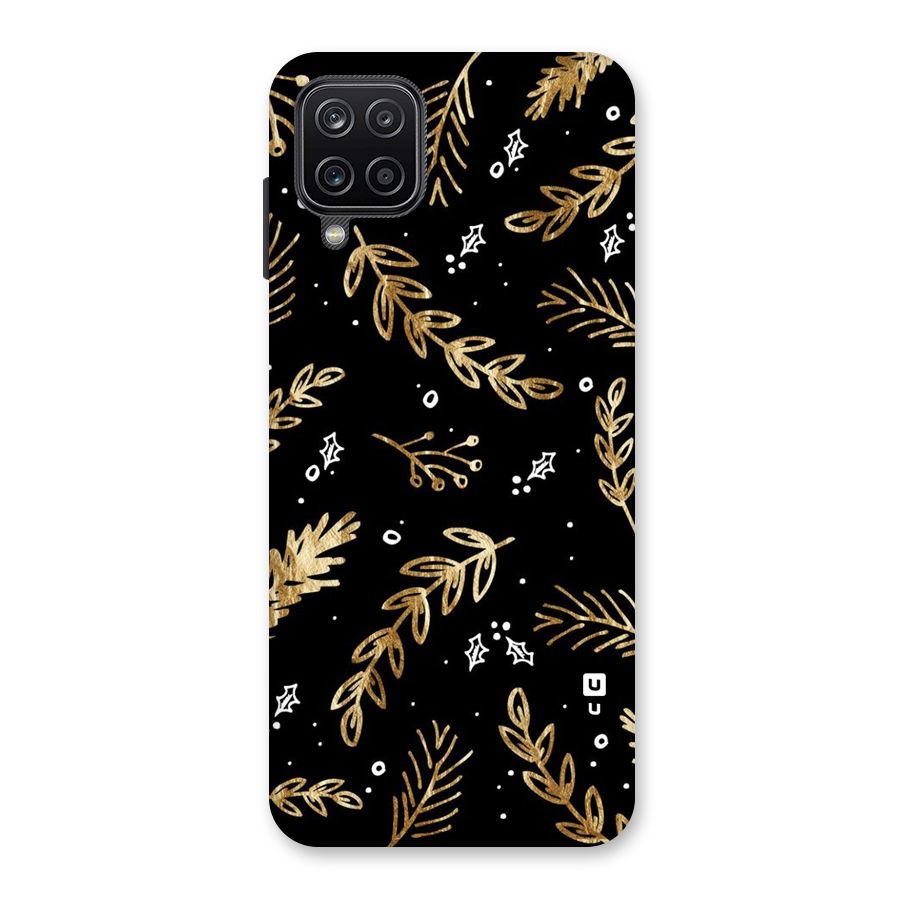 Gold Palm Leaves Back Case for Galaxy A12