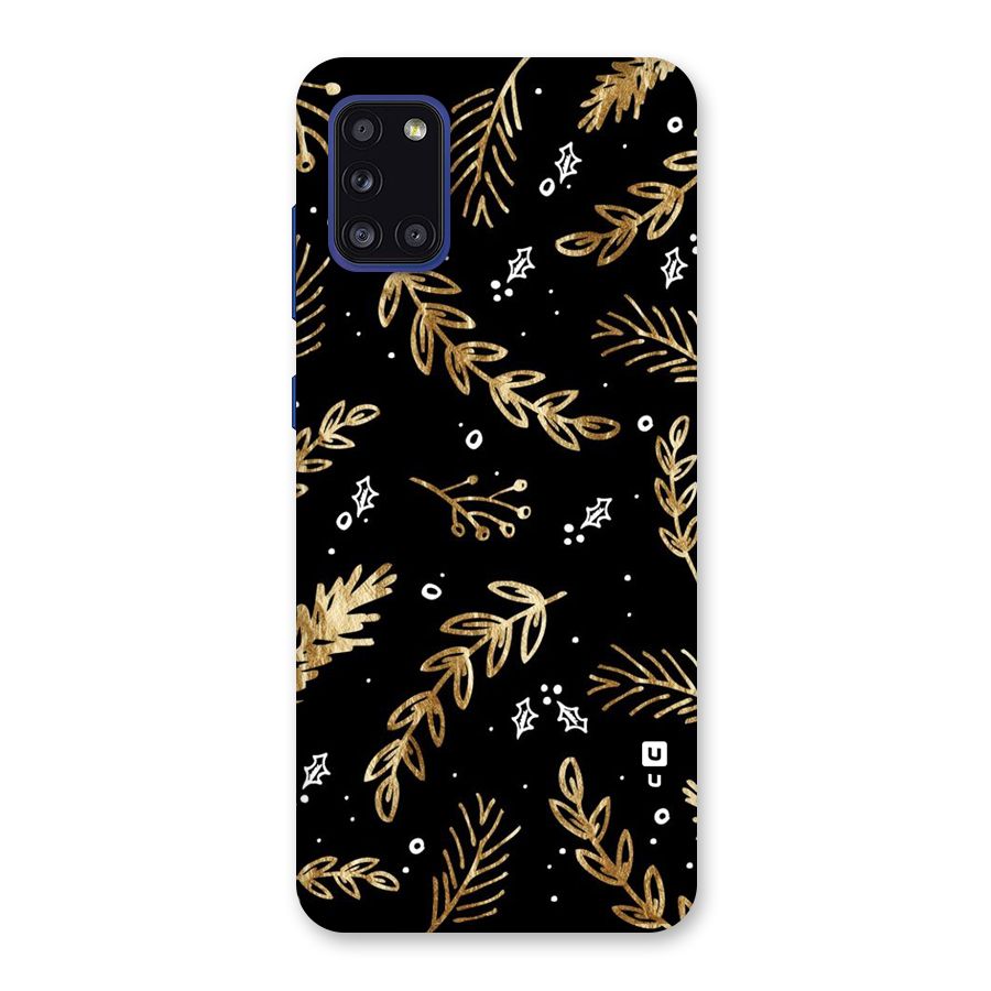 Gold Palm Leaves Back Case for Galaxy A31