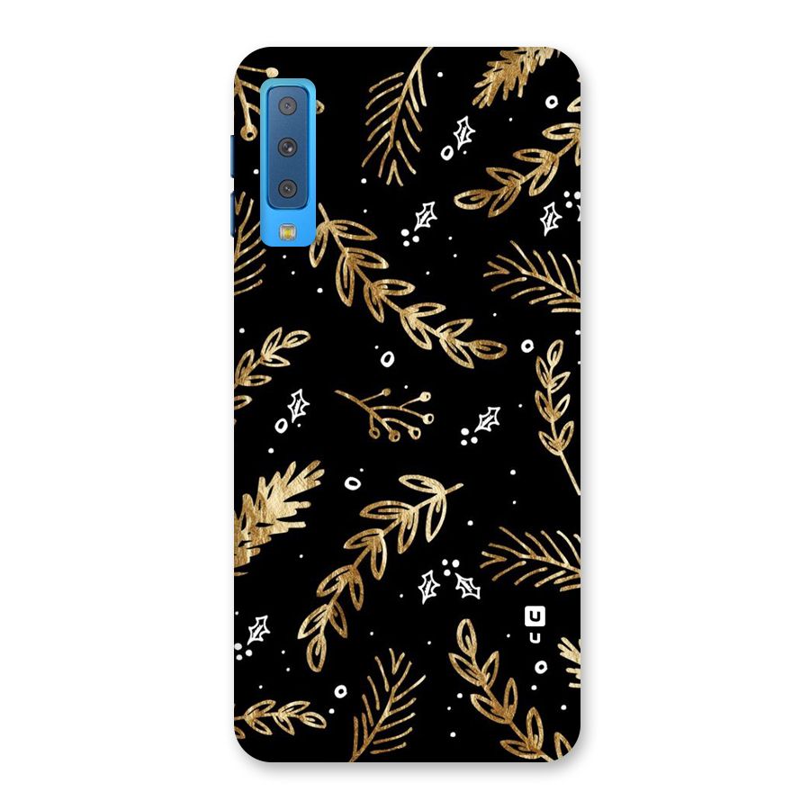Gold Palm Leaves Back Case for Galaxy A7 (2018)