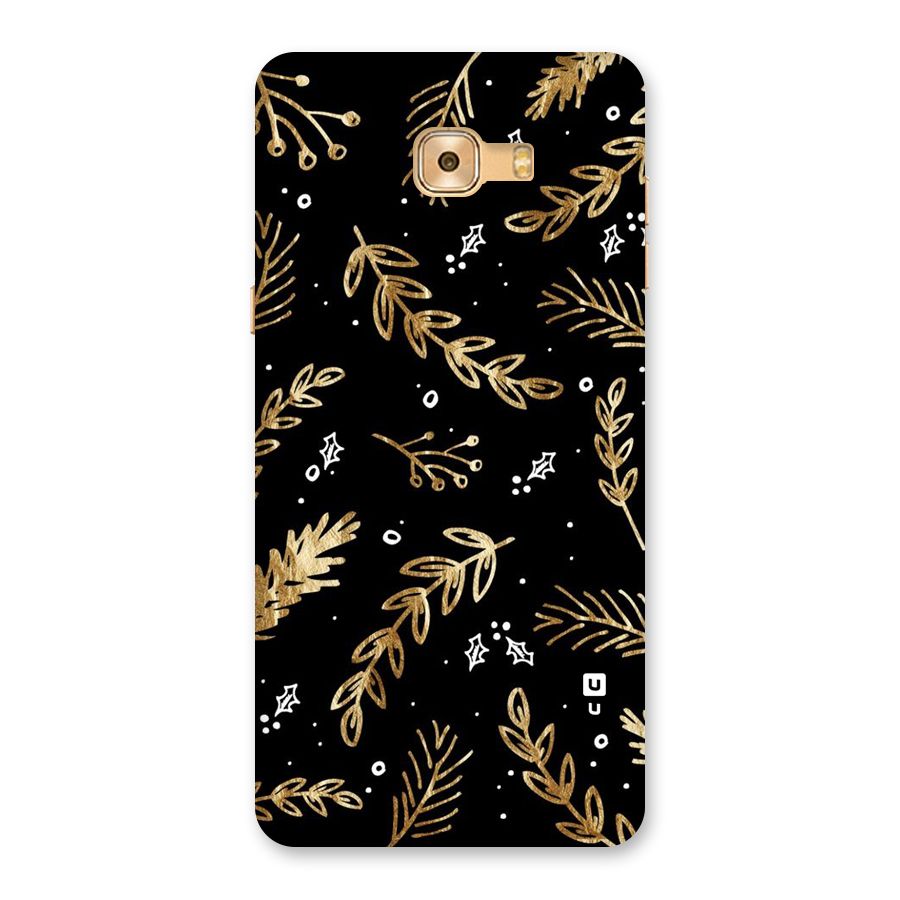 Gold Palm Leaves Back Case for Galaxy C9 Pro