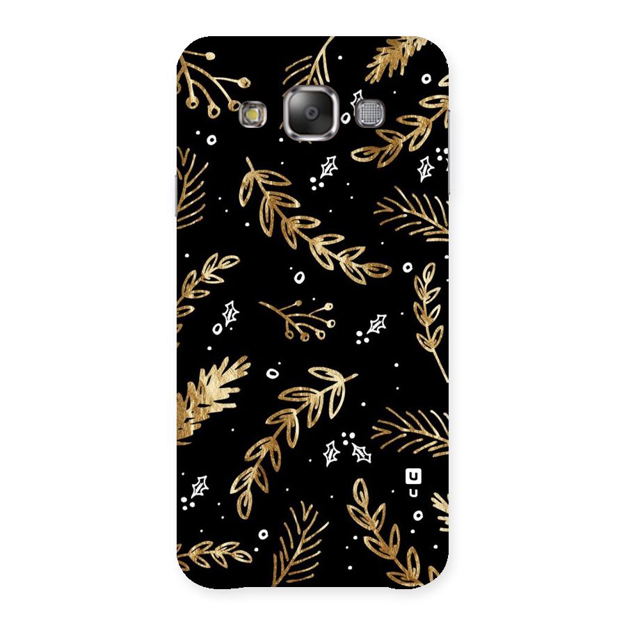 Gold Palm Leaves Back Case for Galaxy E7