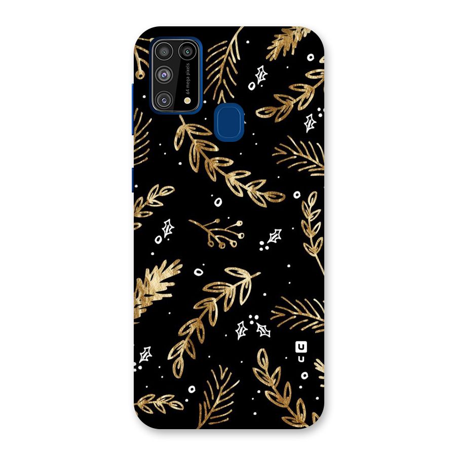 Gold Palm Leaves Back Case for Galaxy F41