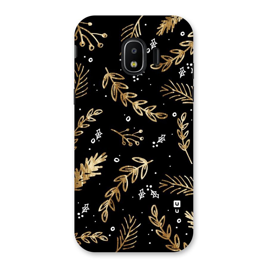 Gold Palm Leaves Back Case for Galaxy J2 Pro 2018