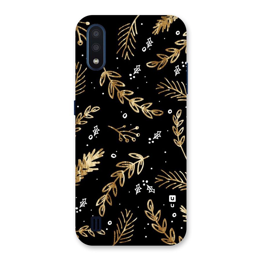 Gold Palm Leaves Back Case for Galaxy M01