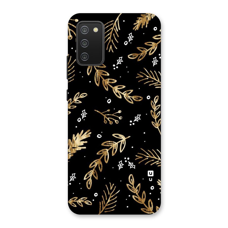 Gold Palm Leaves Back Case for Galaxy M02s