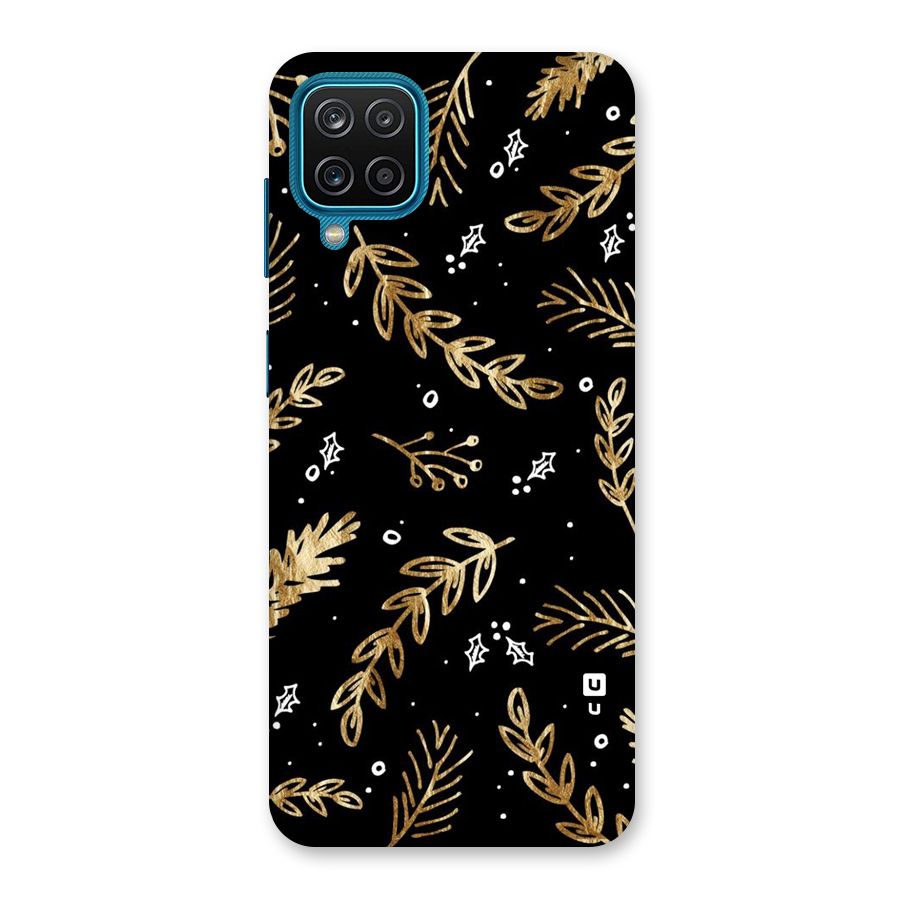 Gold Palm Leaves Back Case for Galaxy M12