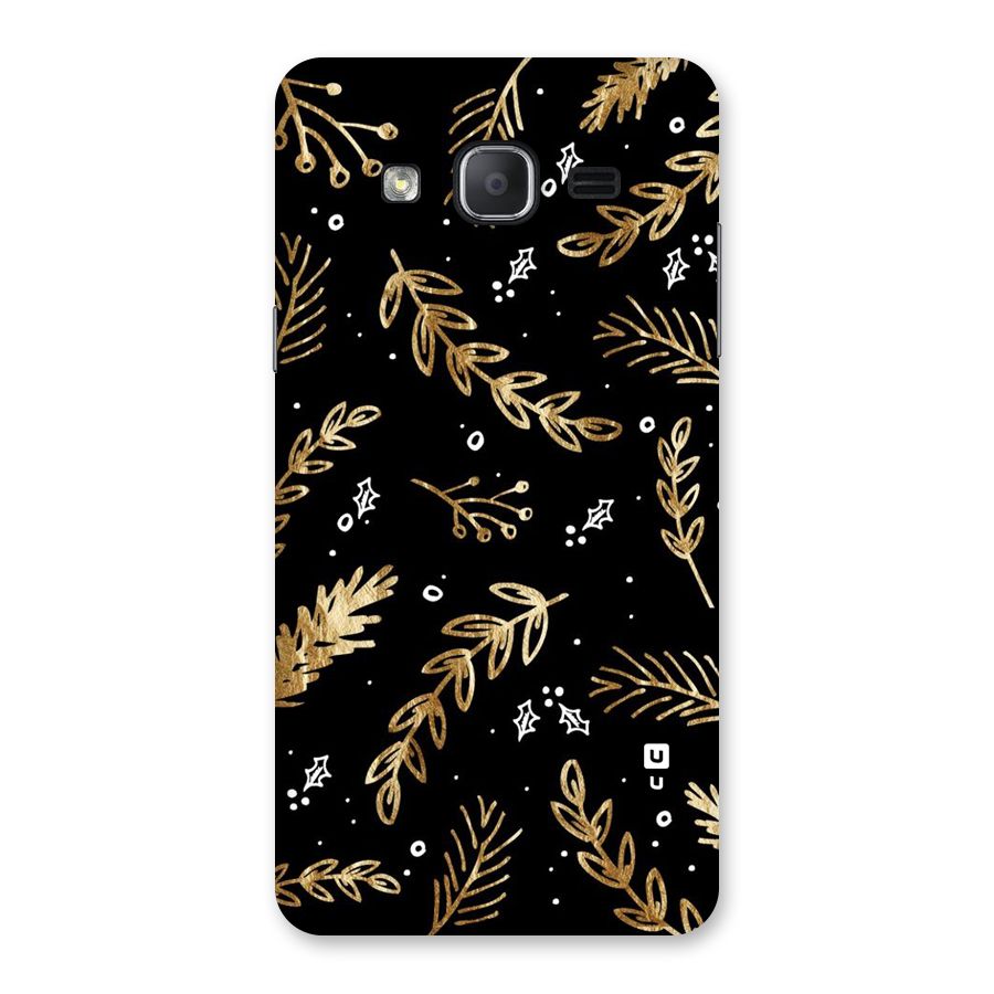 Gold Palm Leaves Back Case for Galaxy On7 2015