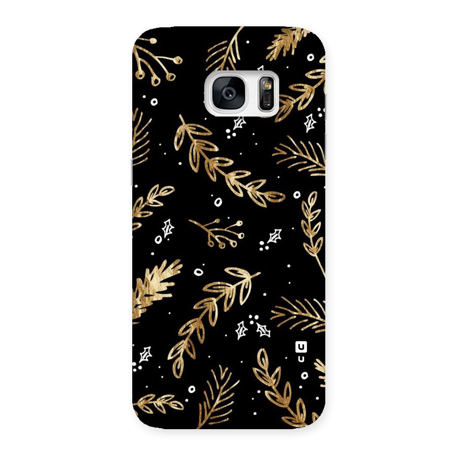 Gold Palm Leaves Back Case for Galaxy S7 Edge