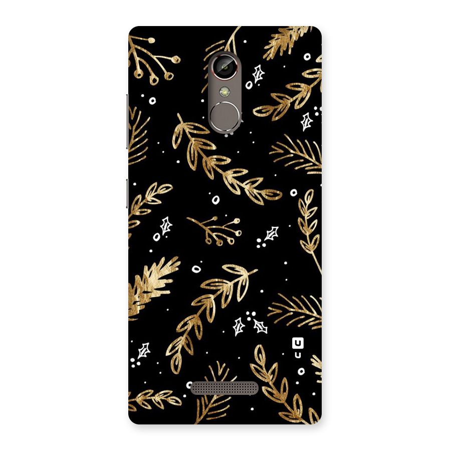 Gold Palm Leaves Back Case for Gionee S6s