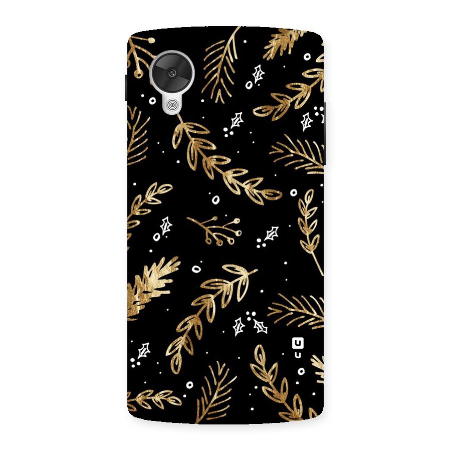 Gold Palm Leaves Back Case for Google Nexsus 5