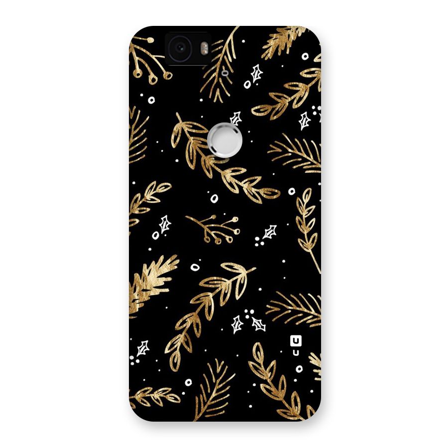 Gold Palm Leaves Back Case for Google Nexus-6P