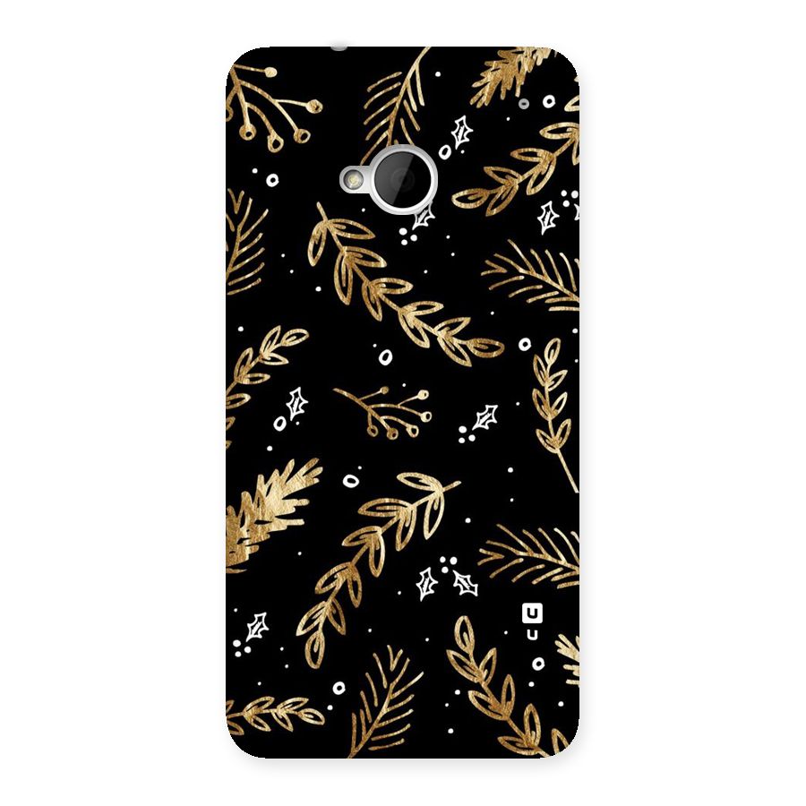 Gold Palm Leaves Back Case for HTC One M7