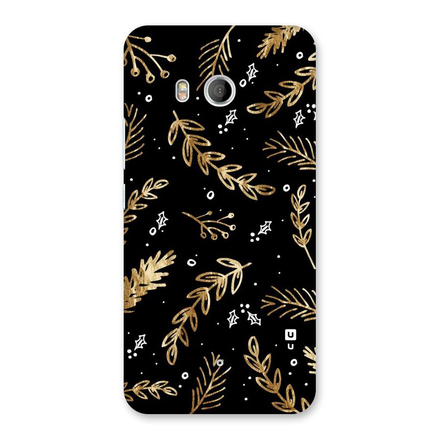 Gold Palm Leaves Back Case for HTC U11
