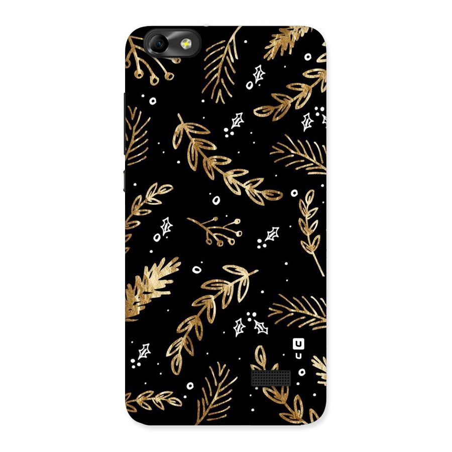 Gold Palm Leaves Back Case for Honor 4C