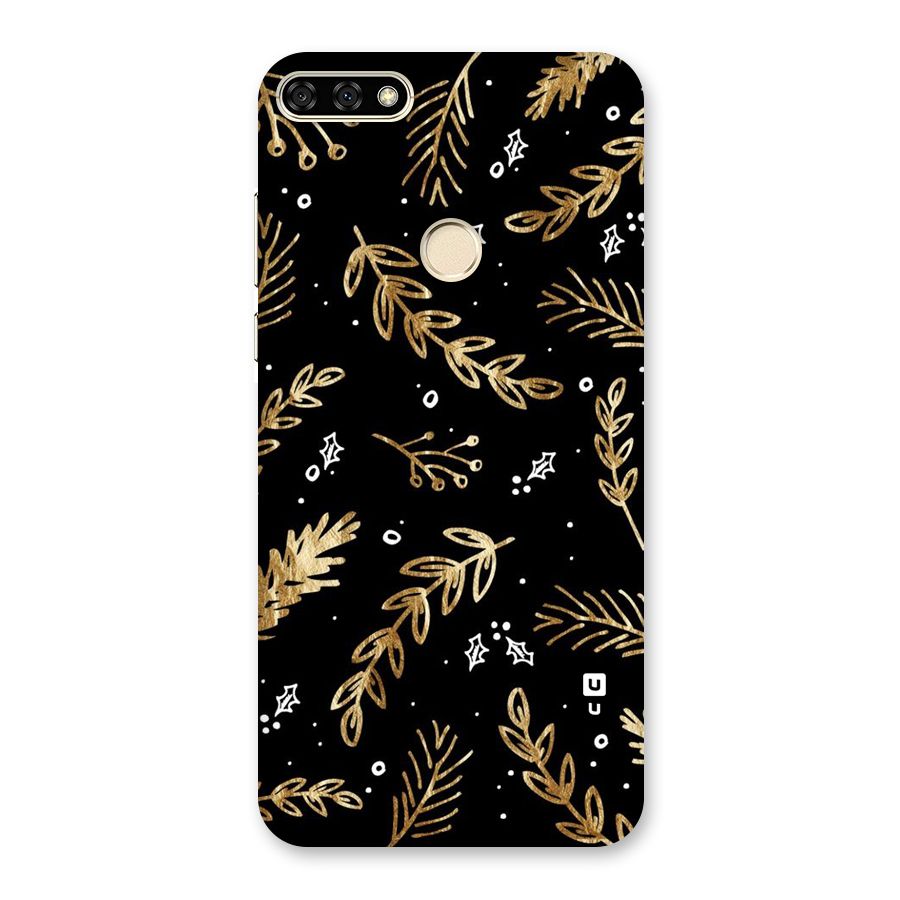 Gold Palm Leaves Back Case for Honor 7A