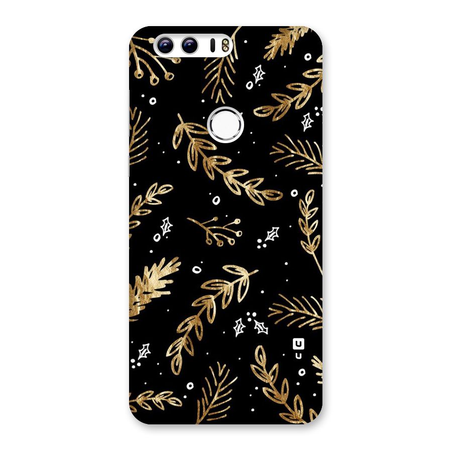 Gold Palm Leaves Back Case for Honor 8