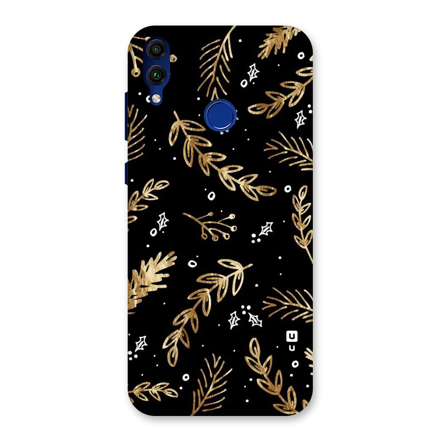 Gold Palm Leaves Back Case for Honor 8C