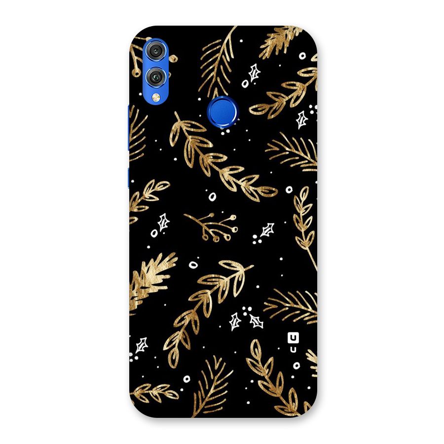 Gold Palm Leaves Back Case for Honor 8X