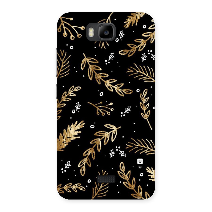 Gold Palm Leaves Back Case for Honor Bee