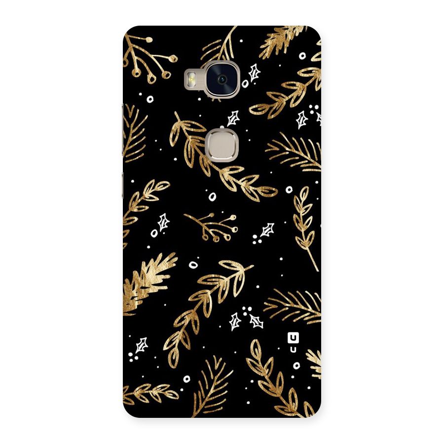 Gold Palm Leaves Back Case for Huawei Honor 5X
