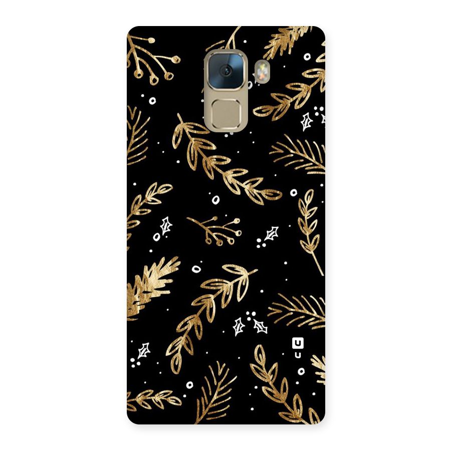 Gold Palm Leaves Back Case for Huawei Honor 7