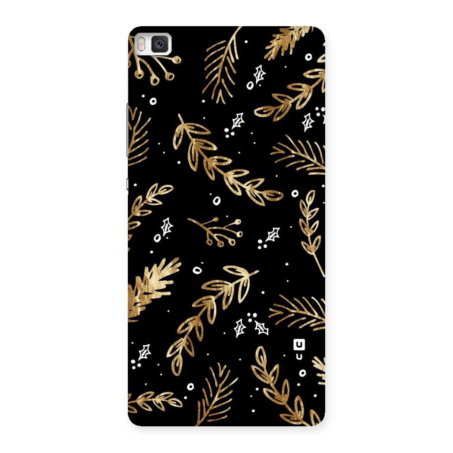 Gold Palm Leaves Back Case for Huawei P8
