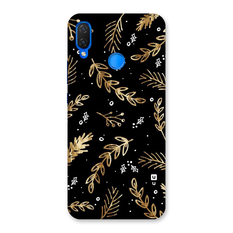 Gold Palm Leaves Back Case for Huawei P Smart+