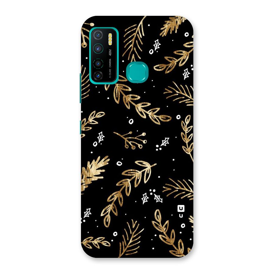Gold Palm Leaves Back Case for Infinix Hot 9 Pro