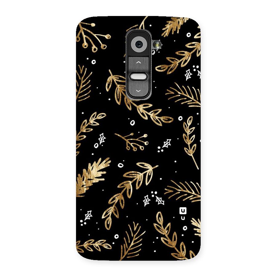 Gold Palm Leaves Back Case for LG G2