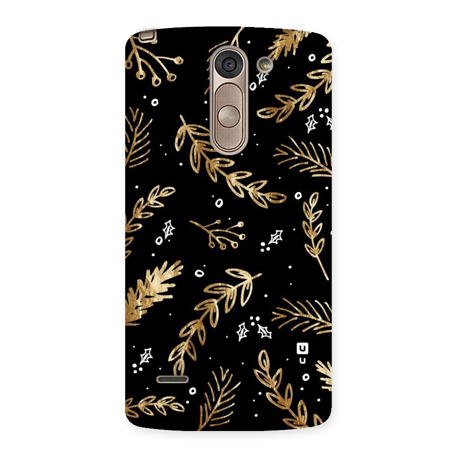 Gold Palm Leaves Back Case for LG G3 Stylus
