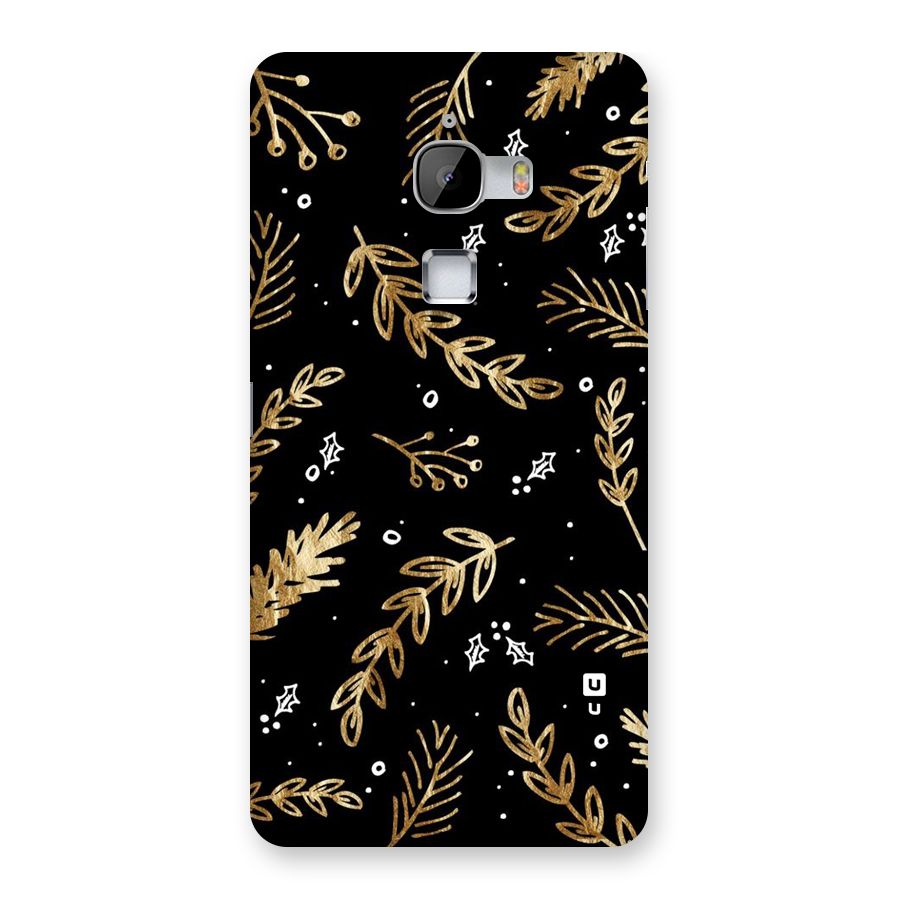 Gold Palm Leaves Back Case for LeTv Le Max