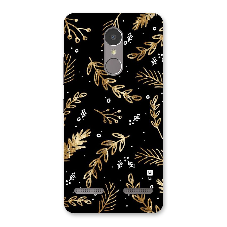 Gold Palm Leaves Back Case for Lenovo K6