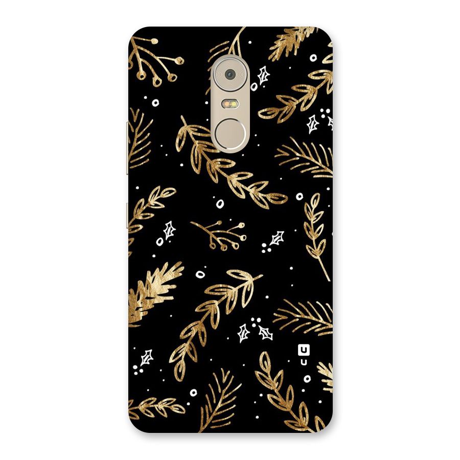 Gold Palm Leaves Back Case for Lenovo K6 Note