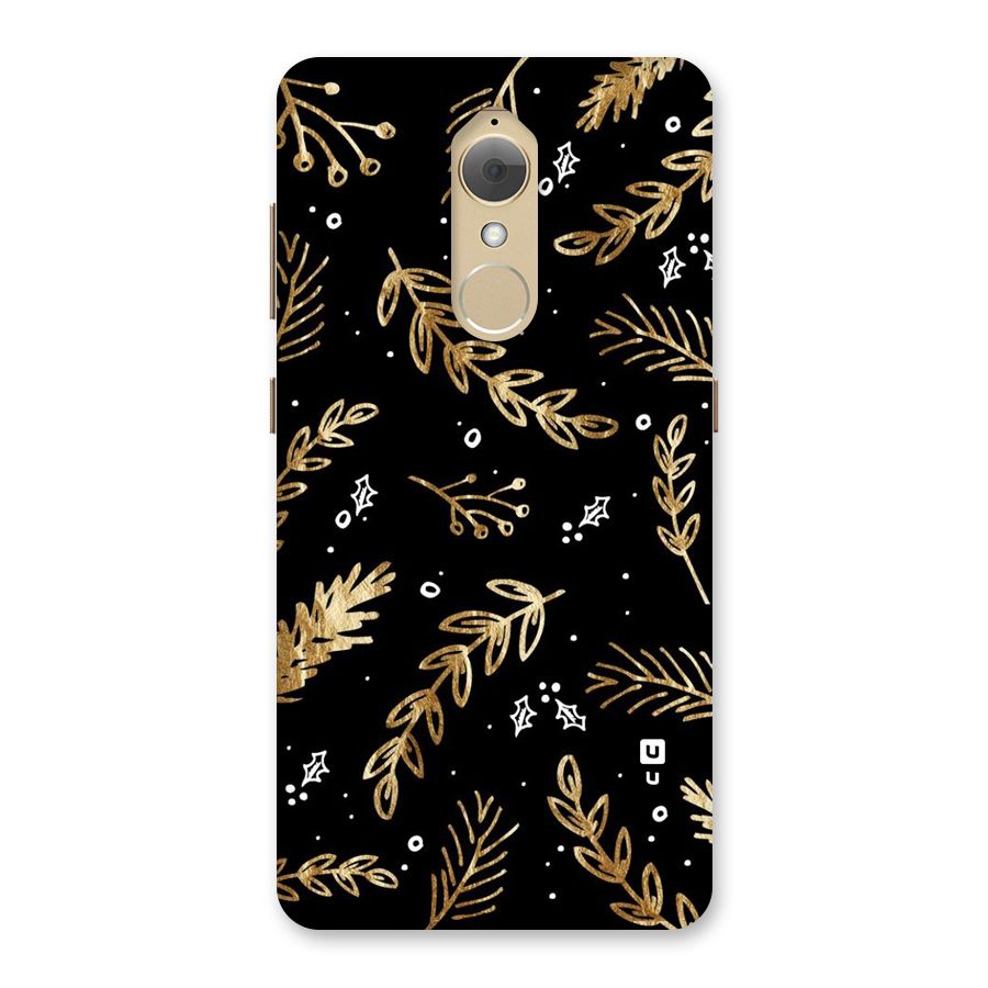 Gold Palm Leaves Back Case for Lenovo K8