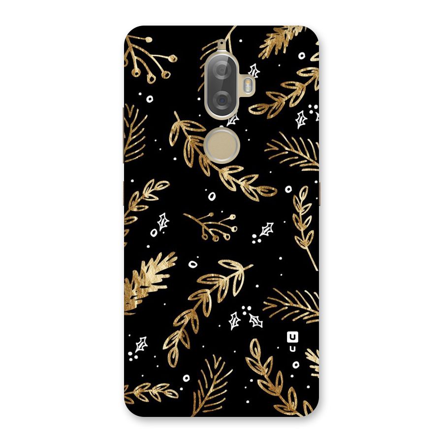 Gold Palm Leaves Back Case for Lenovo K8 Plus
