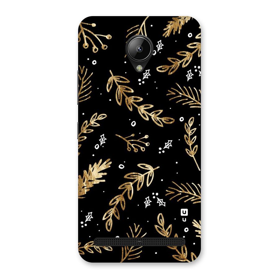 Gold Palm Leaves Back Case for Lenovo C2