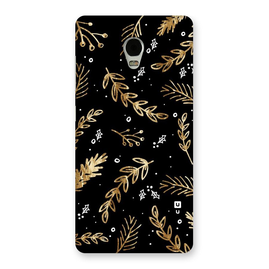 Gold Palm Leaves Back Case for Lenovo Vibe P1