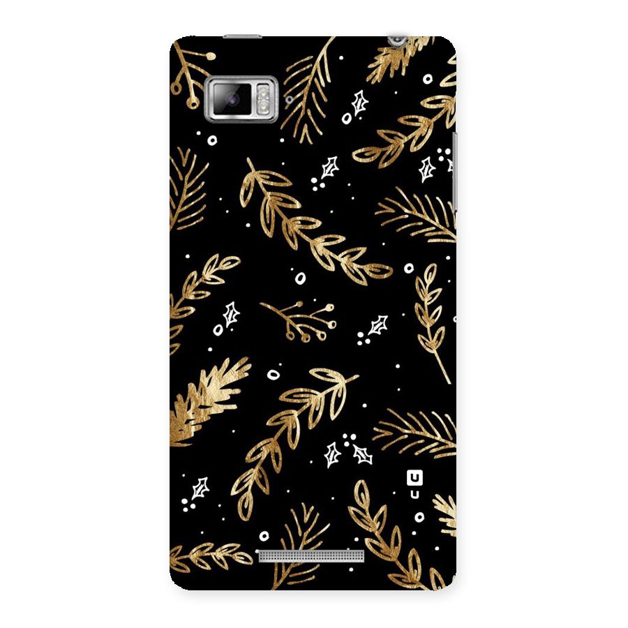Gold Palm Leaves Back Case for Lenovo Vibe Z K910