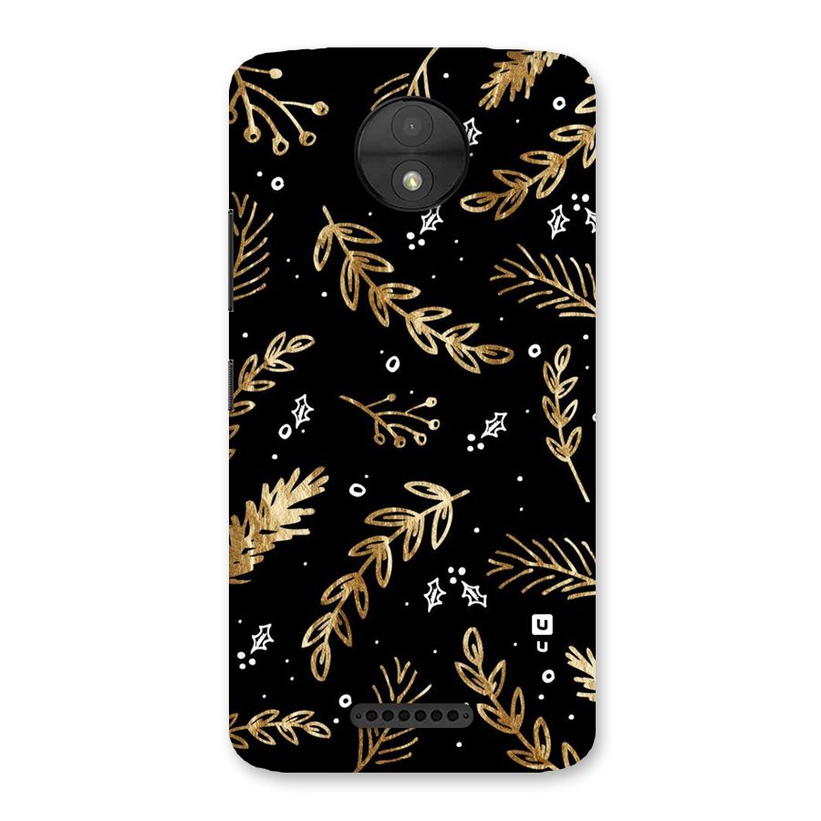 Gold Palm Leaves Back Case for Moto C
