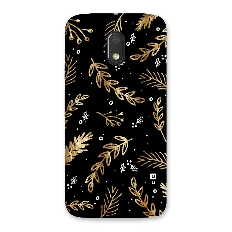 Gold Palm Leaves Back Case for Moto E3 Power