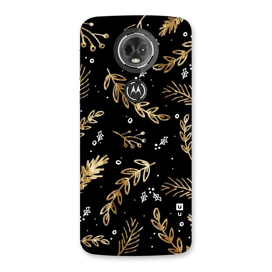 Gold Palm Leaves Back Case for Moto E5 Plus