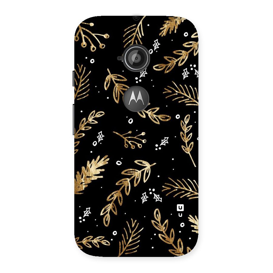 Gold Palm Leaves Back Case for Moto E 2nd Gen
