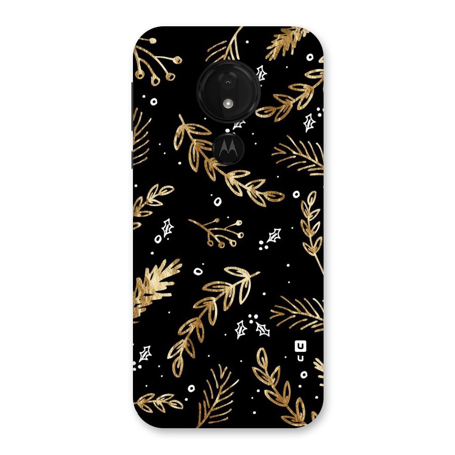 Gold Palm Leaves Back Case for Moto G7 Power