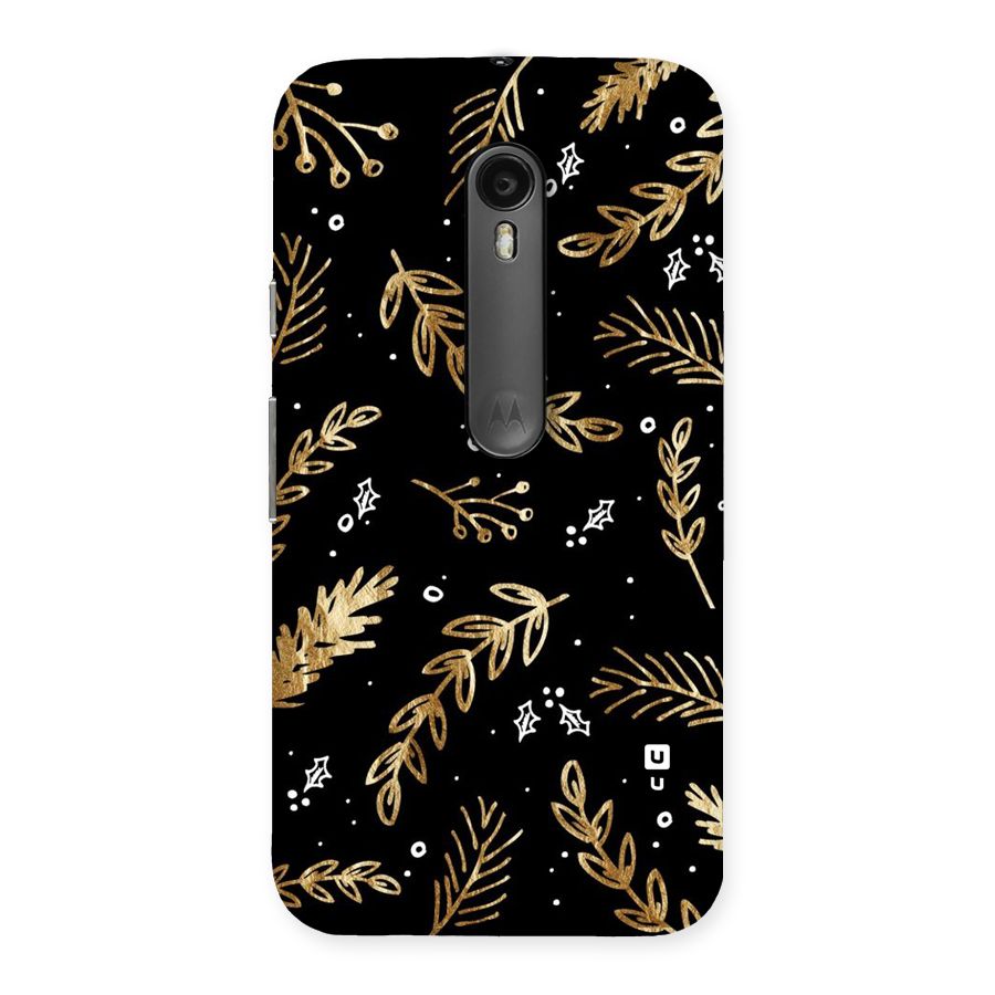 Gold Palm Leaves Back Case for Moto G Turbo
