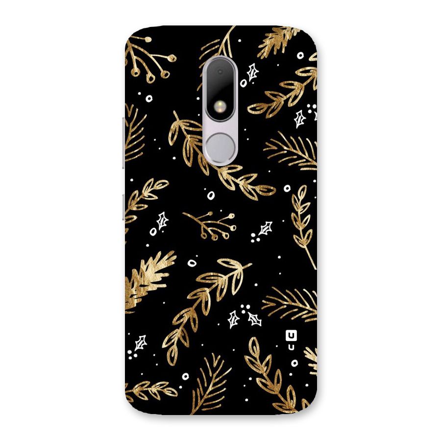 Gold Palm Leaves Back Case for Moto M