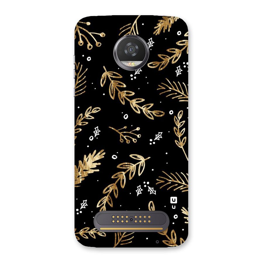 Gold Palm Leaves Back Case for Moto Z2 Play